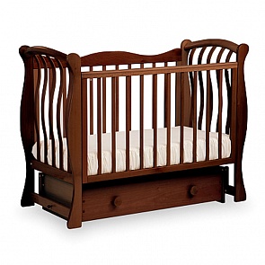 Кровать детская Лель БИ 07.2 Ландыш маятник поперечный, орех темный 35 (Лель, LIEL_БИ 07.2_орех темный 35)